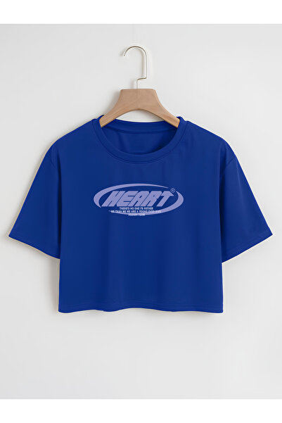 Ginevra Жіночий оверсайз футболка з велосипедним коміром і принтом у вигляді серця