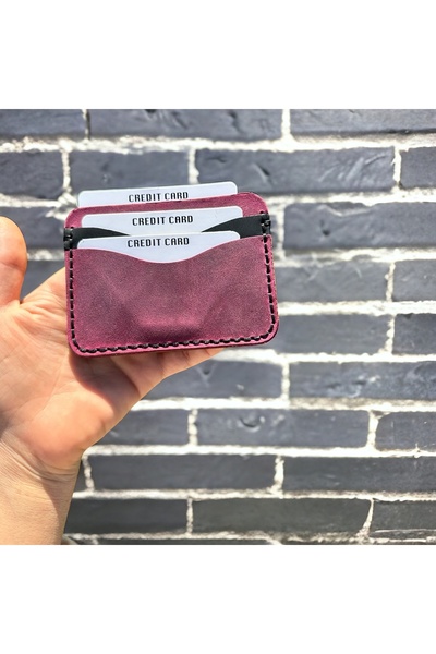MESACRAFT Hakiki Deri Cüzdan ,Unisex Süper Crayz Deri, Ince Model Kredi Kartı...