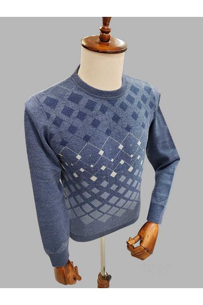Sarar Patterned O Neck Interview Sweater