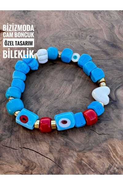 bizizmoda Glass Basement Bead Bracelet Glass Beaded Bracelet