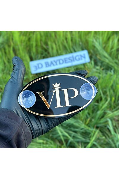 3dbaydesign Etiketçilere Özel Oval (VİP) Cam Süsü Pleksi Vantuzlu Arma