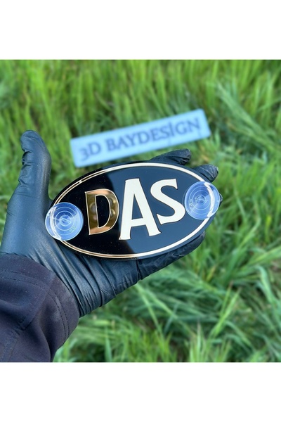 3dbaydesign Etiketçilere Özel Oval (DAS) Cam Süsü Pleksi Vantuzlu Arma