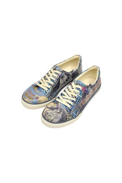 Dogo Pantofi de damă din piele vegană multicoloră - I Believe In Unicorns Design