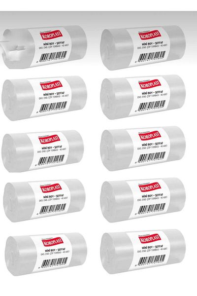 Koroplast Bhr Tem- Eco. Industrial Mini Size Garbage Bag Transparent 40x50cm 40 Pieces
