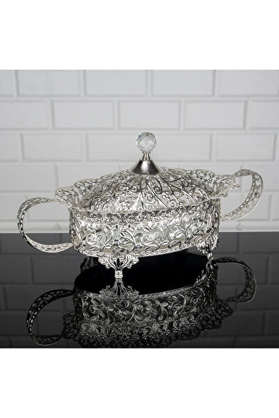 Genel Markalar Roza Oval Gondol Model Şekerlik Kapaklı Sunumluk 40x20x20 Cm