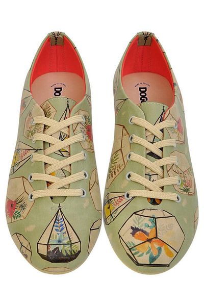 Dogo Pantofi casual verzi din piele vegană de damă - My Terrarium Design