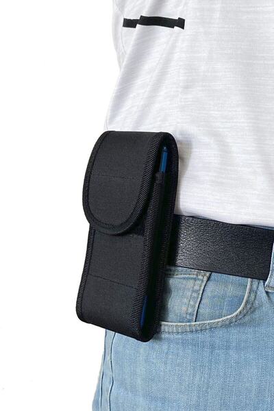 OzcanStore Huawei Y5p Canvas Fabric Velcro Cover Belt Mounted Phone Case