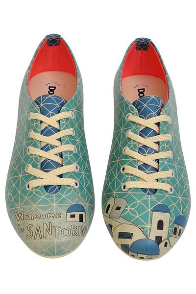 Dogo Women's Vegan Leather Blue Casual Shoes - Welcome To Santorini Design