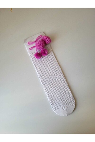 Aware Time Детски аксесоар - чорапи до коляното с помпони и мрежа