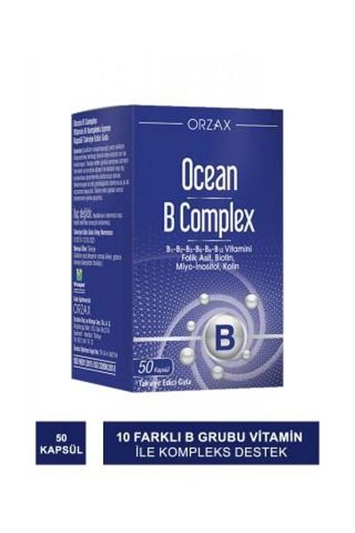 Ocean B Complex 50 Capsules - Food Foam Gift for Supplement and Teeth Whitening