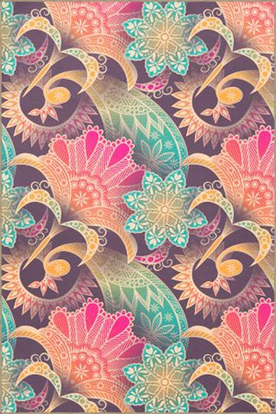 Rugs Modern Halı سجادة ديكور حديثة منقوشة بأوراق شجر ملونة 4450