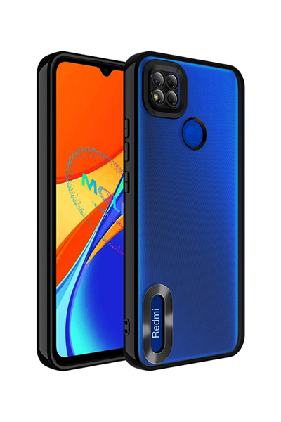 Molly جراب سيليكون شفاف بحواف سوداء لهاتف Xiaomi Redmi 9C