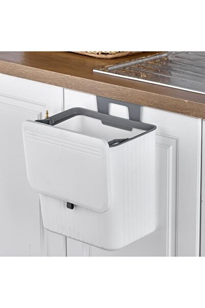 Tuffex Çift Yönlü Asılabilir Çöp Kovası - Beyaz - 27,5x28x18,5 cm  (  1  ADET  )