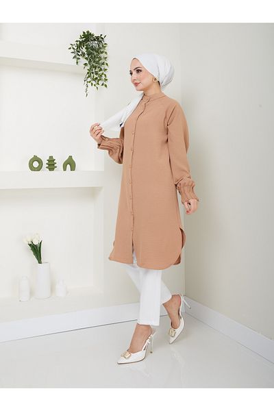 VOLT CLOTHİNG Női Ayrobin bordás maxi hosszúságú tunika