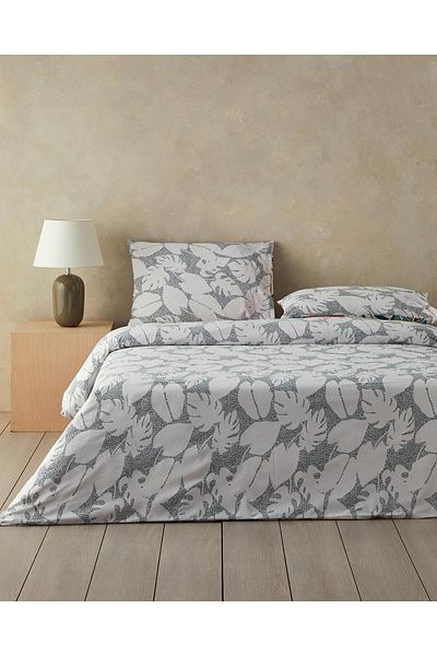 English Home Σετ Παπλωματοθήκη Leaf Jungle Μονό Φούξια 160 x 220 cm