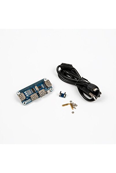 Raspberry Pi 4 Portlu USB HUB HAT (Raspberry Pi için)