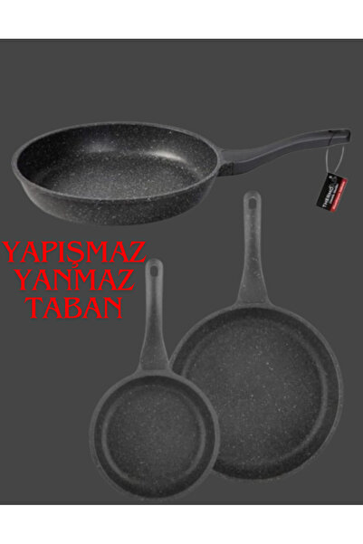 ThermoAD 3-Piece Granite Cast Gray Pan Set 20-26-32 cm