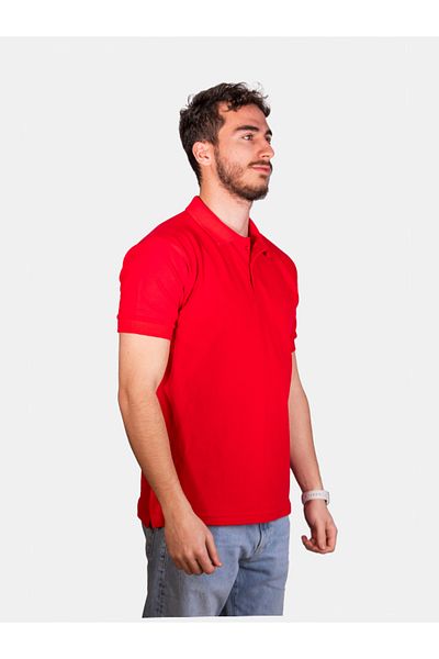 Çapıt Унисекс тениска Lacoste с къс ръкав и поло яка, 100% памук, червена