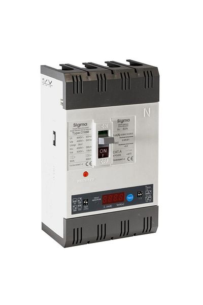 Sigma 4E400400 4x400A 50kA Thermal Magnetic Switch with K.A.K Opening Coil