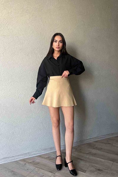 Seda Yalçın Atelier Mink Flounce Mini Skirt