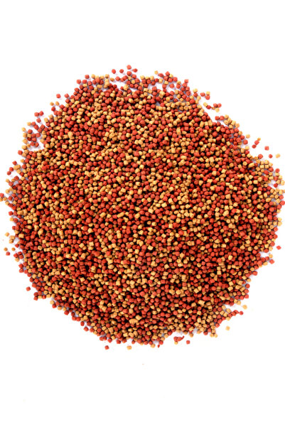 AMORE Goldy Mix %37 Protein Japon Balığı Yemi 125ml, Lotus 100ml Kutu, AHM 50gr Pellet ZipPack