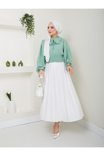 VOLT CLOTHİNG Γυναικεία μπλούζα Hijab με γιακά μωρού Ayrobin