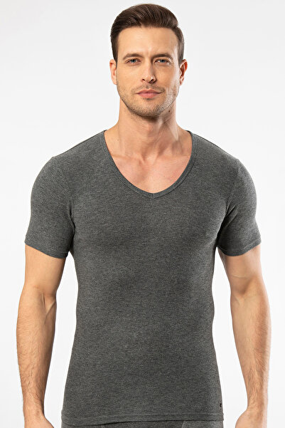 Cacharel 1602 Erkek Termal Kısa Kol V Yaka T-shirt