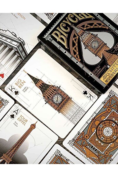 Bicycle عجائب الدنيا المعمارية - مجموعة أوراق اللعب