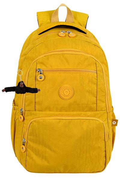 Çantaland Luxury Monkey Crinkle Fabric High School and Junior High School Backpack with Keychain Gift