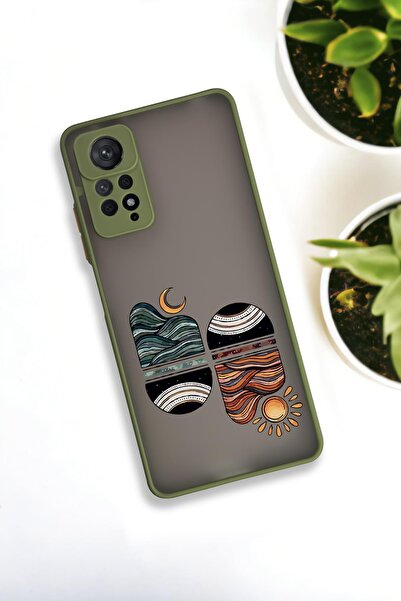 mooodcase Xiaomi Redmi Note 11 Pro Uyumlu Sunset Wave Desenli Buzlu Şeffaf Lüx Telefon Kılıfı