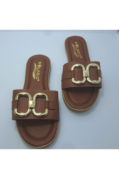 NewOneMall NewMallOne Women's White Daily Slippers Stylish Comfortable Buckle Home Sea Beach Guest Dowry Slippers