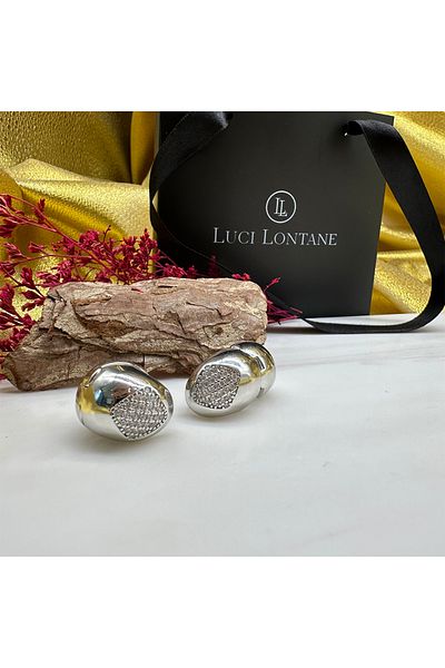 LUCİ LONTANE Half Moon Design Earrings