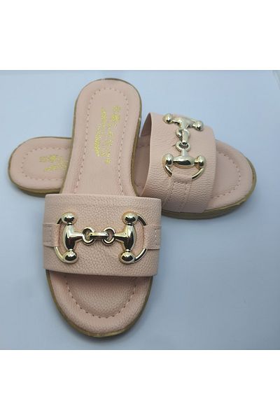 NewOneMall NewMallOne Women's White Daily Slippers Stylish Comfortable Buckle Home Sea Beach Guest Dowry Slippers