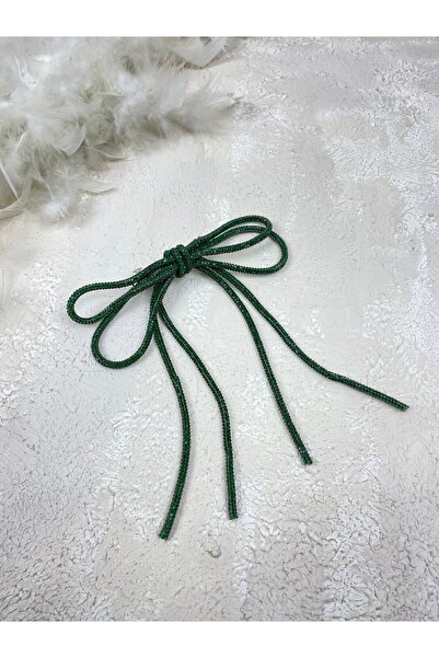 Limelia Cataramă automată Seyran Accesoriu de păr cu cataramă cu arc cu bijuterii Verde