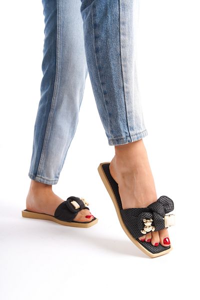 BAKGİY Smoked Women's Ribbon Slippers BG1166-122-0004