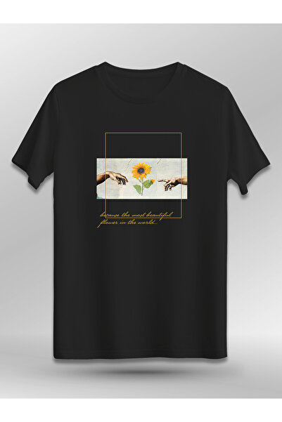 Trakya Bazaar Because The Most Beautiful Flower in The World (Baskılı Üniseks...