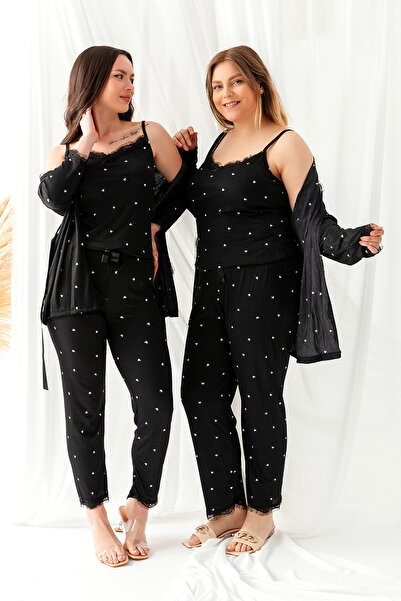 nisaNCa Γυναικείο σετ πιτζάμες Pegasus με λεπτομέρεια δαντέλας και σετ προίκας