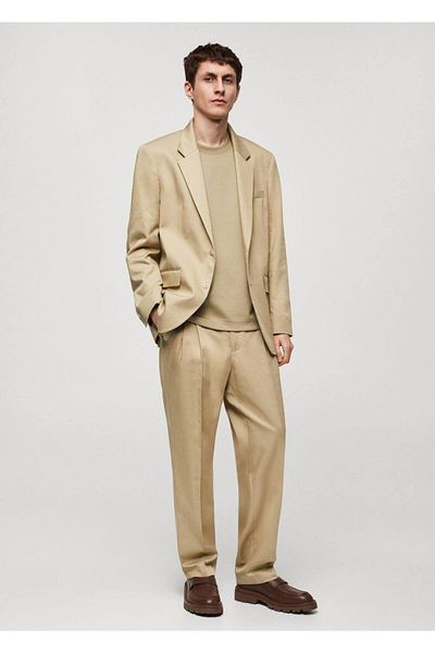 MANGO Man Regular Cut Cloth Pants with Pens