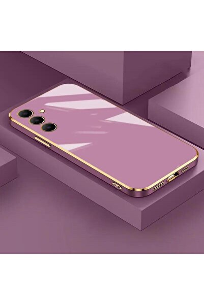 Rivor Samsung Galaxy M34 5G Uyumlu Kılıf Parlak Kenarlı Altın İşleme Kamera K...