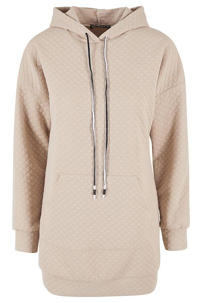 Cloud5ive Damen Cloud5ive Damen Hoodie mit Diamond Strukturmuster und Kängurutasche