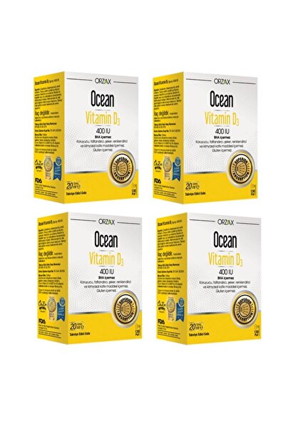 Orzax Ocean Vitamin D3 400 Iu Sprey 20ml X4 Adet