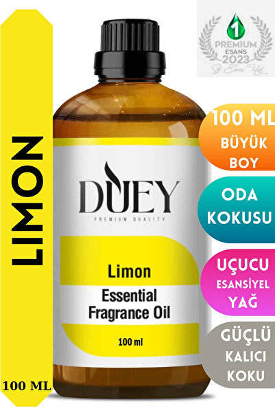 DUEY Limon Uçucu Yağ 100ML Buhurdanlık Yağı Difüzör Esansı Oda Kokusu Esansı ...