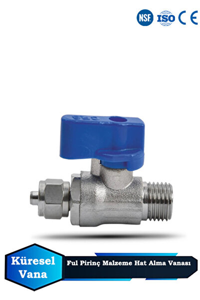 Sumarkt Su Arıtma Cihazları Için Metal Pirinç Malzeme Mini Hat Alma Vanası Kü...