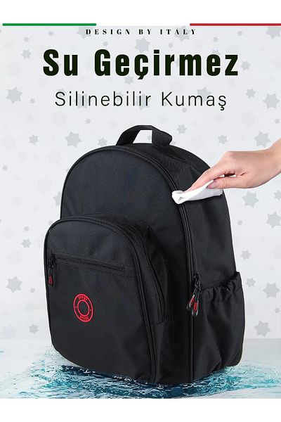 Prego Mother Baby Bag Black Red