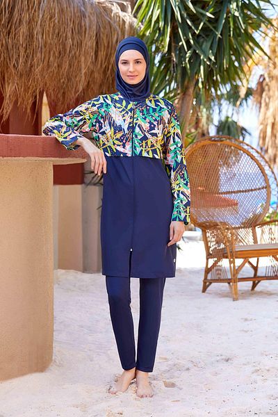 ROZAMAY TOP PARACHUTE FABRIC ZIPPERED SIX LYRICAL SWIMSUIT FABRIC WOMEN'S TESETURES SWIMSUIT 9285