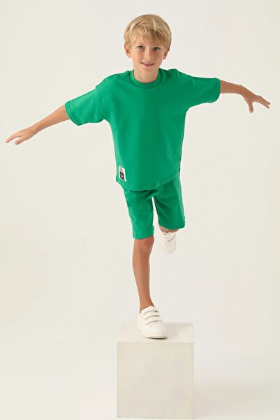 ROLY POLY CYCLING NECK HALF SLEEVE 100% COTTON BOY'S GARSON BOY SHORTS SET