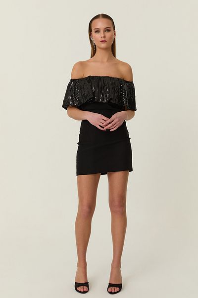 Quzu Rochie mini cu paiete neagră