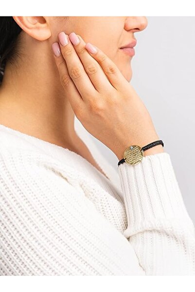 Ay Accessories Gümüş Altın Kaplama Ayetel Kürsi Makrome İp