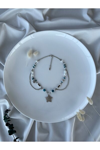 Lullaby Havlit-apatit Fairycore Y2k Goth Hediyelik Tasarım Doğal Taş Kolye