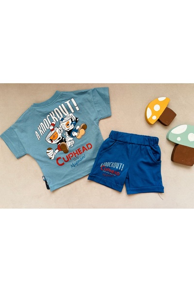 SANTRALBEBE Baby Boy Back Wallop Printed Set